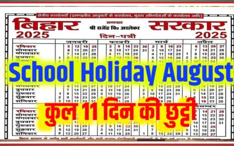 "August 2025 School Holidays List